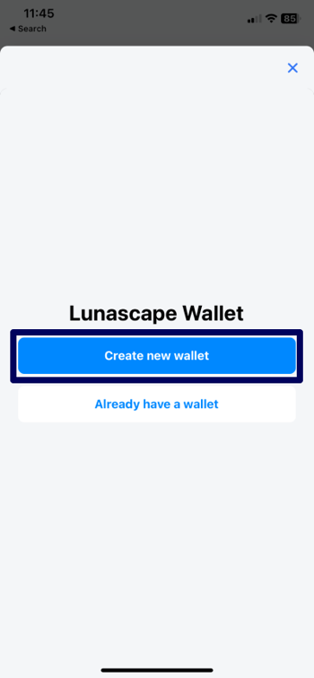 Create New Wallet